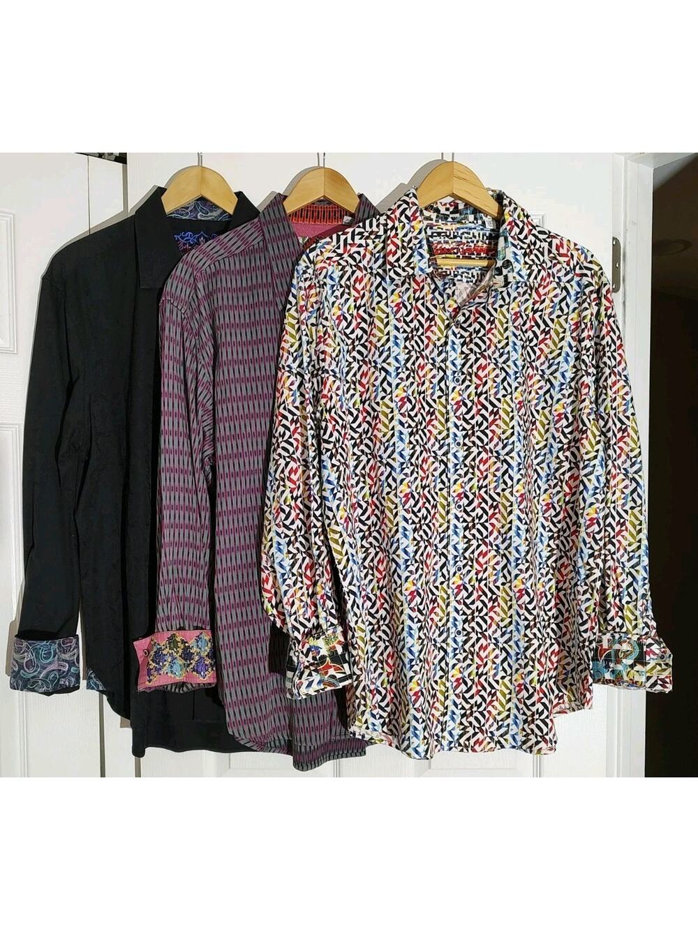 Lot of 3 Men's Robert Graham Flip Cuff Shirts - XXL